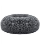 PetLuv Round Pet Dog Bed Soft Warm Fleece - Dark Gray - $36.25