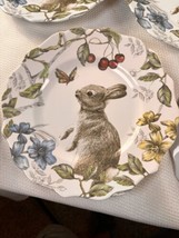 Pier One 1 SOFIE (8) Bunny Salad Plates 8.5&quot; Easter Spring Rabbit Porcel... - $93.50