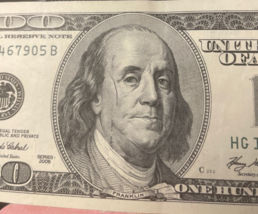 2006  Big Head INK Error $100 # HG 15467905 B Circulated Crisp - $159.00