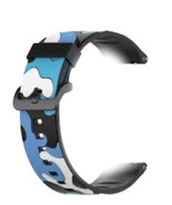 Blue Camouflage 20/22mm Sport Silicone Watch Band for Amazfit - £6.15 GBP