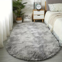 Plush Oval Area Rug for Bedroom and Living Room - Soft Polyester, Hand W... - $26.03 CAD+