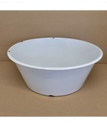 Vintage Large Enamel Ware Tub Basin Farm House Round Wash Bowl 16” White - £29.27 GBP