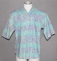 VTG Bugle Boy Tribal Culture Polynesian Reverse Print Camp Shirt Mns L/X... - £35.96 GBP