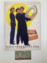 1940 NCAA Football Navy vs Pennsylvania Official Statistics Program - £56.32 GBP