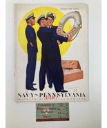 1940 NCAA Football Navy vs Pennsylvania Official Statistics Program - £56.04 GBP