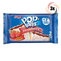 3x Packs Kellogg&#39;s Pop Tarts Frosted Strawberry Flavor Toaster Pastries | 3.67oz - $15.94