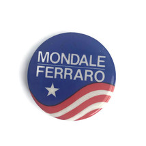 Vintage 1984 Presidential Campaign Mondale Ferraro Pinback Button Democr... - £9.56 GBP