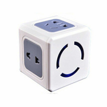 Extended 4 Plug Power Socket Cube with EU Plug Household Mini Power Cube Socket - £14.71 GBP