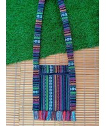 Handwoven Cotton Shoulder Bag 10&quot;x10&quot;, 2 Zippers, Inner Lining, 115cm Strap - $510.29 MXN