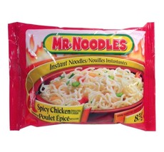 24 packs of MR. NOODLES Spicy Chicken flavor instant noodles 85g each Ca... - $36.77