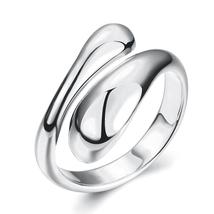 White Gold Plated Matrix Cut Adjustable Ring - $27.99