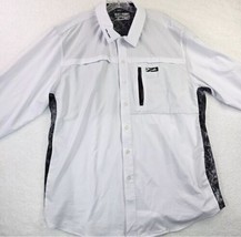 Pelagic Eclipse Guide Pro Series Vented Fishing Button Down Mens 3XL White Read  - £27.91 GBP