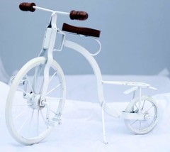 Handmade Decorative Cycle Wood and Iron Small Cycle for Showpiece and Kids Toy - £23.60 GBP