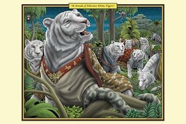 A Streak of Siberian White Tigers 20 x 30 Poster - £20.38 GBP