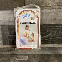 Vintage 1983 The Wet Set 16” Vinyl Inflatable Beach Ball, New In Package #59010 - £6.38 GBP