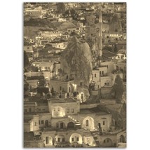 Vintage Cappadocia Turkey Poster Print | Retro Historical Town Cappadocia Sepia  - £15.86 GBP