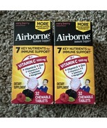 Airborne Original Immune Support Supplement Chewable Berry 32ct X2 Exp 2... - $12.19