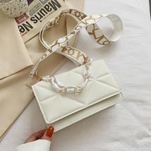 New Wide Strap Shoulder Bag SoliCrossbody Bags For Women Fashion Design Handbags - £33.64 GBP