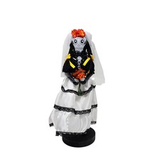 13&quot; Skeleton Bride Nutcracker, Day of the Dead Halloween Decor - £39.24 GBP