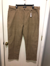 NEW Lands End Mens 42X29 Beige Corduroy Pants Cotton Blend Traditional Fit - $23.75