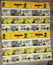 Peanuts Snoopy Linus Comic Strip Throw Blanket Soft Big 55&quot; X 66&quot; Berkshire - £15.41 GBP