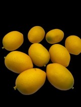 Realistic Fruit Lemons Set Lot 9 pcs Fake Artificial Plastic Quality Jar Fill - $25.96