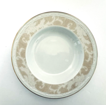 Noritake White Scapes Oakleigh Pattern Rimmed Soup Bowl 4082 Sri Lanka - $18.80