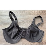 Bali Satin Tracings Underwire Bra Lace Detail Comfort Support Black 36D - $475.17 MXN
