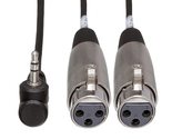 Hosa CYX-401F Dual XLR3F to Right-Angle 3.5 mm TRS Microphone Cable - 1 ft - $19.06+