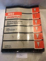 Used OEM 1992 Pontiac Grand Am Vol 2 Shop Service Repair Manual Factory OEM - $9.90