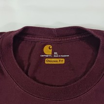 Carhartt 102867-614 Original Fit Men's Red Cotton Long-Sleeve Graphic T-Shirt XL image 4