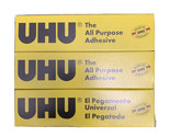 3 UHU Glue 35 ml. All Purpose Adhesive Tube Crystal Clear All Materials ... - £13.90 GBP