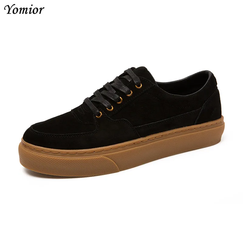 Yomior New Brand Real Cow Leather Men Casual Shoes Vintage School Lace-U... - £79.12 GBP