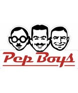 Pep Boys Manny Moe and Jack Heads Plasma Metal Sign - £39.29 GBP