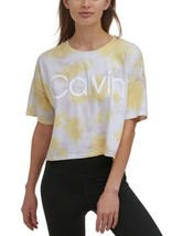Calvin Klein Womens Performance Cropped Tie-Dyed T-Shirt,Medium - £41.91 GBP