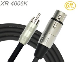 6ft Kirlin Original XLR 3-Pin Female to RCA Male 24awg OFC Patch Cable, ... - $20.99