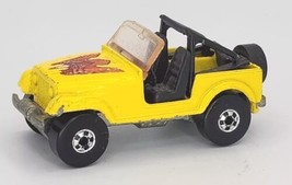 1981 Hot Wheels Yellow Jeep CJ-7 Eagle Hood Diecast PB32 - £19.70 GBP