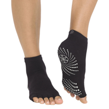 GAIAM Toeless Grippy Yoga Socks, Black - Double Pack - $14.84