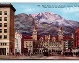 Pikes Peak Avenue Street View Colorado Springs CO UNP DB Postcard W22 - $3.97