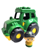 Fisher Price Mega Bloks John Deere Lil Tractor 9&quot; First Builders with Dr... - £8.14 GBP