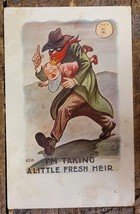 I&#39;m Taking a Little Fresh Heir&quot; - Crook Carrying Child - 1907-1915 Postcard - £2.38 GBP