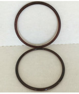 Vintage plastic brown round  hoop handles for handbag craft sewing  supp... - $19.75