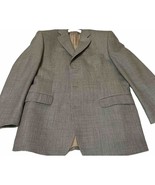 CALVIN KLEIN Mens Blazer Sport Coat Jacket 44R Silk Wool Gray Plaid Suit... - $96.82 CAD