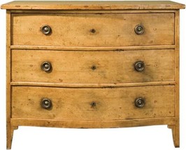 Chest of Drawers Port Eliot Swedish Paneled Serpentine Old European Pine Wood - £2,893.60 GBP