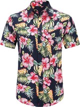 HAWAIIAN Mens shirt beach coconut tree print party vacation tropical casual - £8.17 GBP+