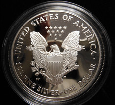 2002-W Proof Silver American Eagle 1 oz coin w/box &amp; COA - 1 OUNCE - £67.96 GBP
