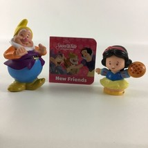 Disney Snow White Seven Dwarfs New Friends Mini Board Book Doc Figures Lot - $17.37