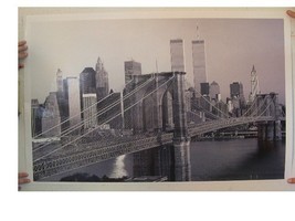 New York City Skyline Poster Commercial Pre 911 - $500.88 MXN