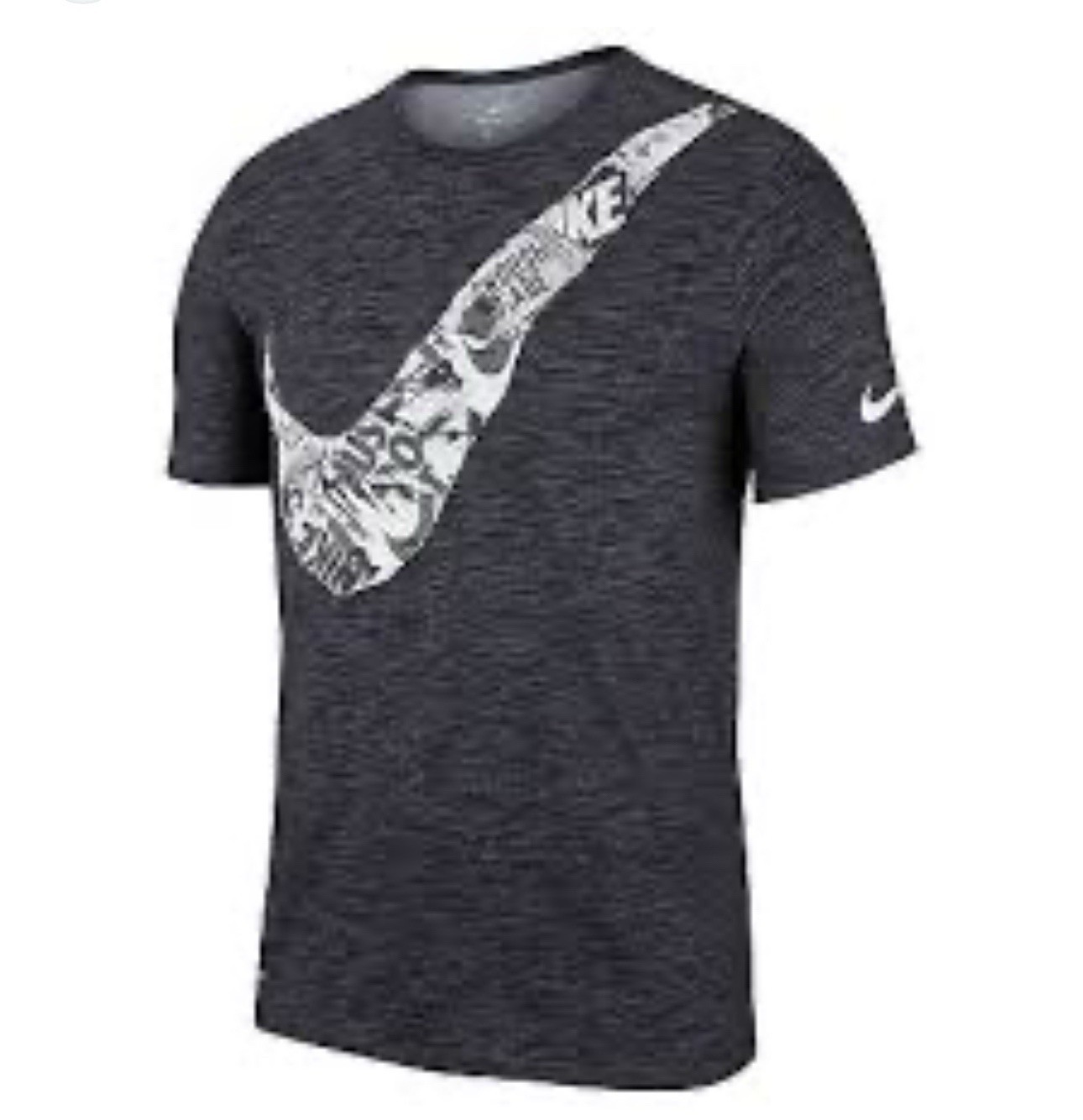 Nike Graphic Men  T-Shirt White Heather Gray Black Size M Medium Shirt S... - $18.69