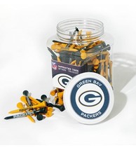 Green Bay Packers NFL 175 pc Tee Jar by Team Golf 2-3/4 inch Regulation ... - $33.66